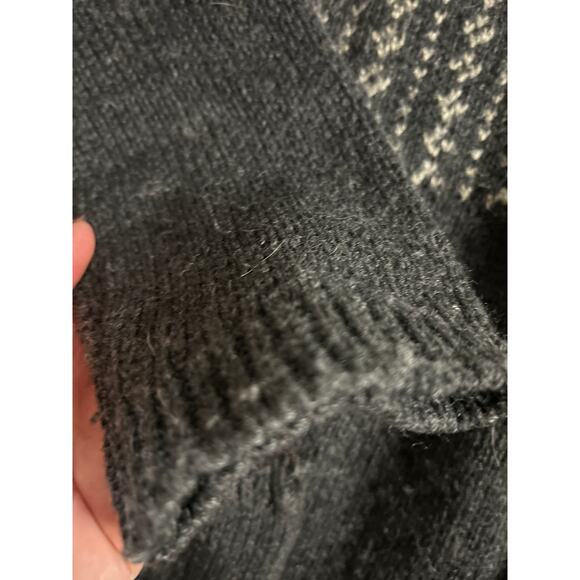 J Jill Nordic Fair Isle Wool Blend Long Cardigan Small Cozy Boho Winter - Picture 3 of 10